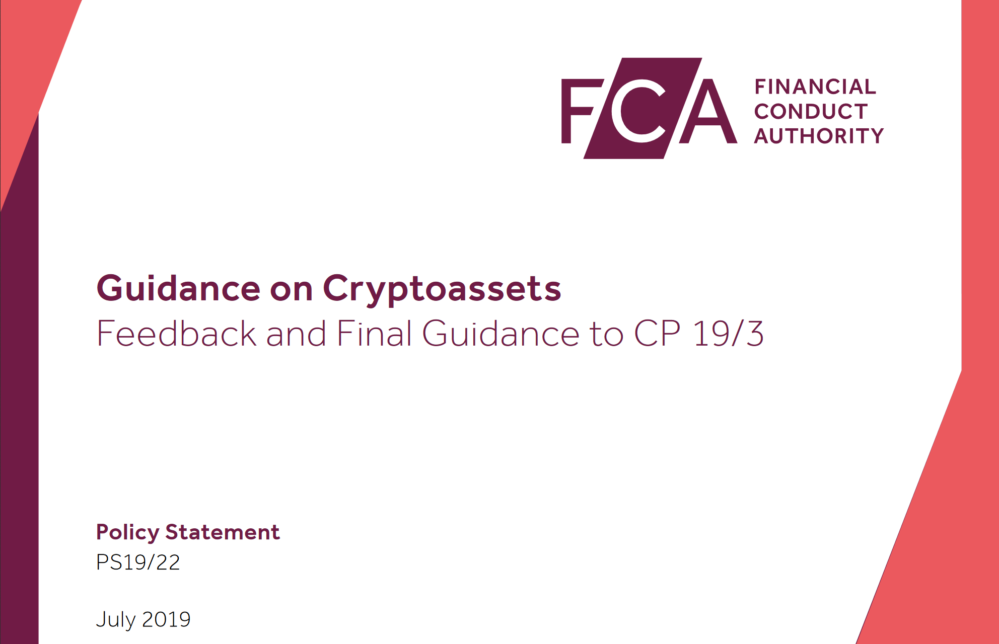 FCA crypto guidance FCA Crypto Guidance
