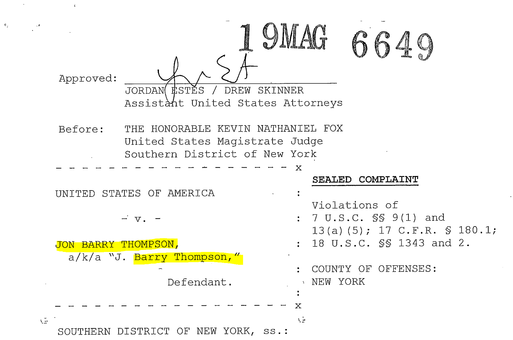 Volantis Complaint UC criminal complaint crypto fraud scheme