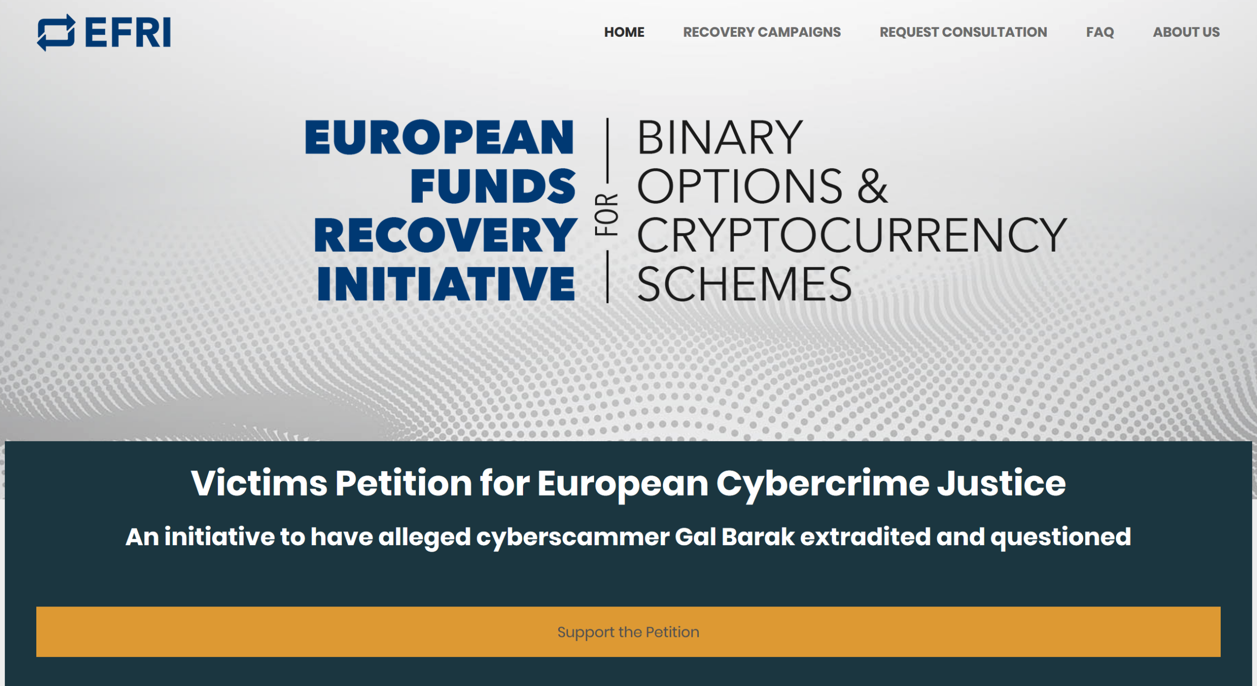 EFRI Petition for the extradition of Gal Barak