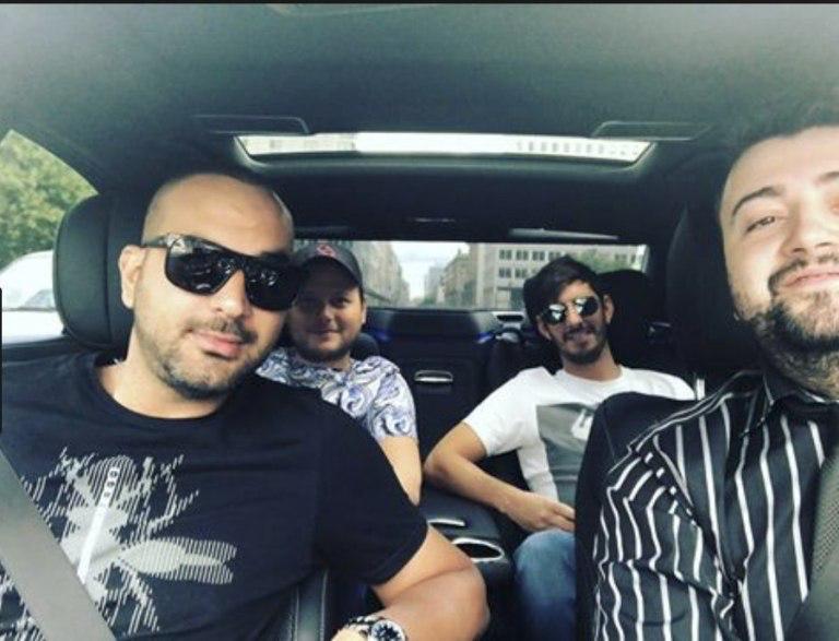 Gal Barak and friends in car Gal Barak and his co-conspirators