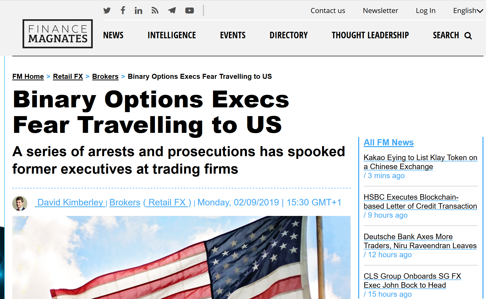 Finance Magnates about binary options legacy