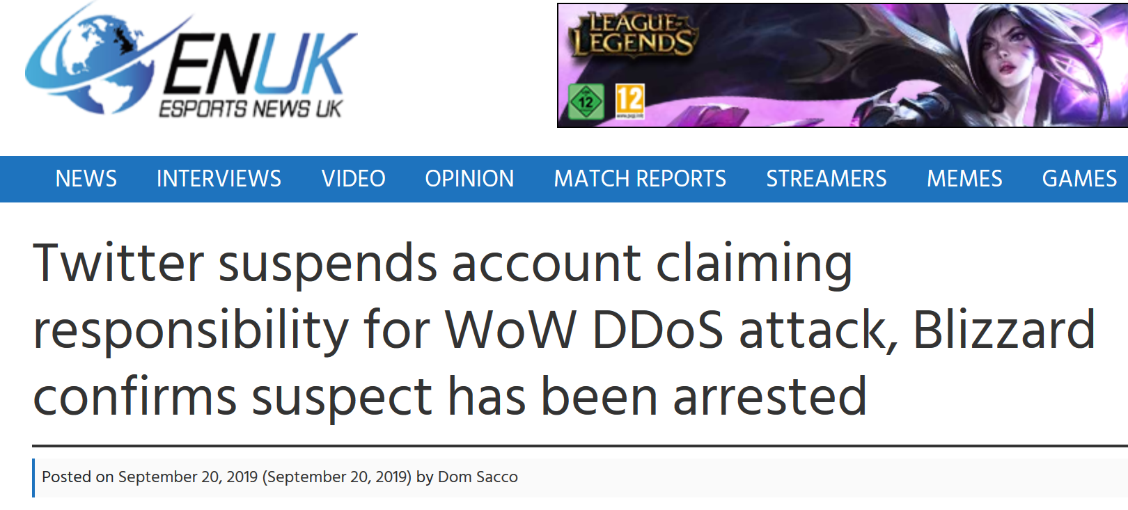esports wow ddos esports wow ddos attack