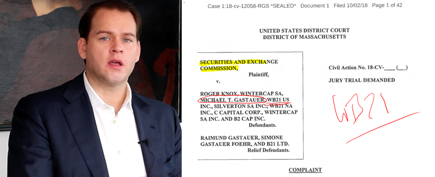 Michael Gastauer and SEC Complaint WB21 with Black Banx and Michael Gastauer