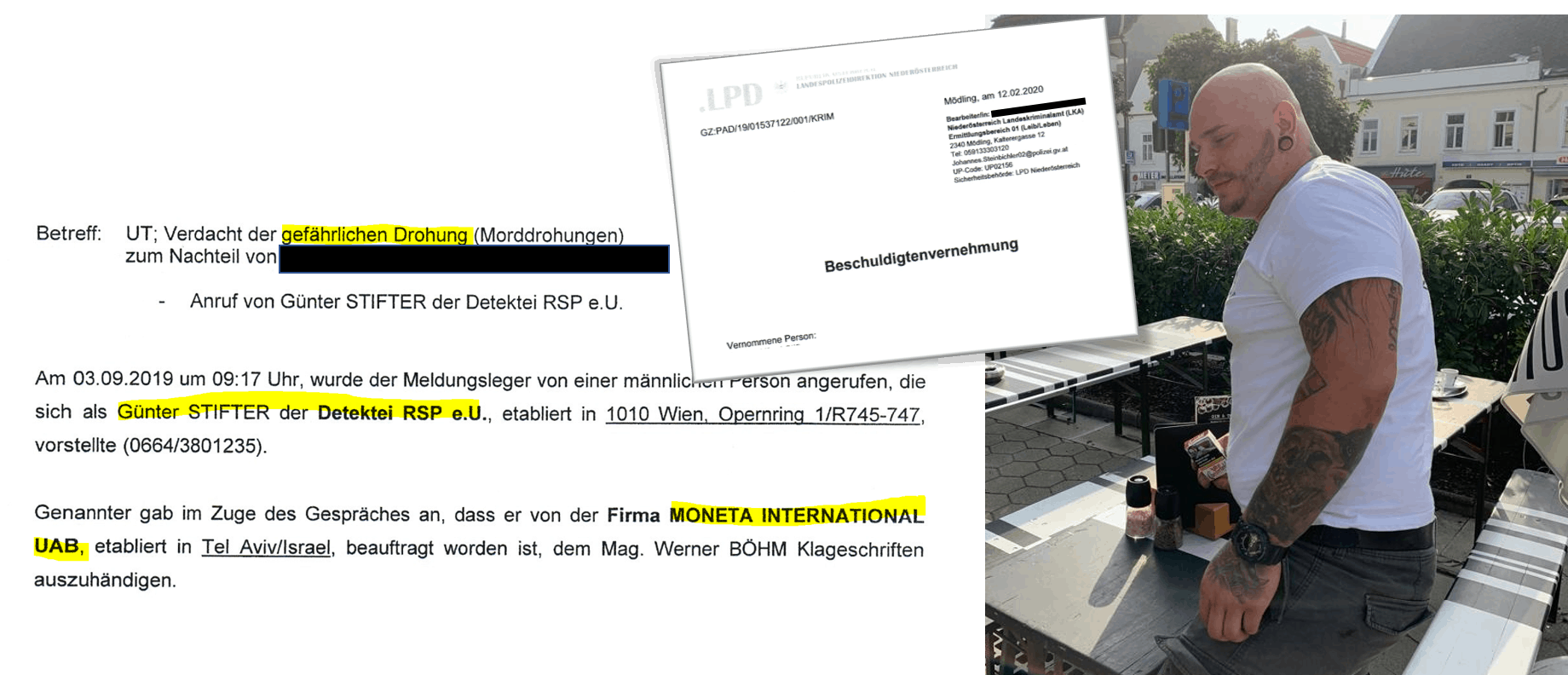 Moneta Attack in Korneuburg redacted ZP Zioni Pillersdorf Phillip and Bruc Bond attack FinTelegram