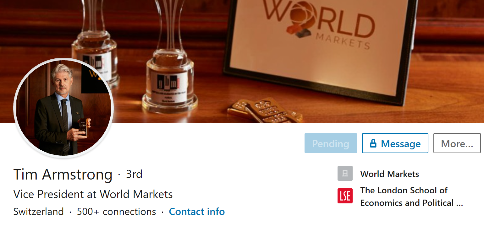 WorldMarkets Tim Armstrong WorldMarkets scheme and Tim Armstrong