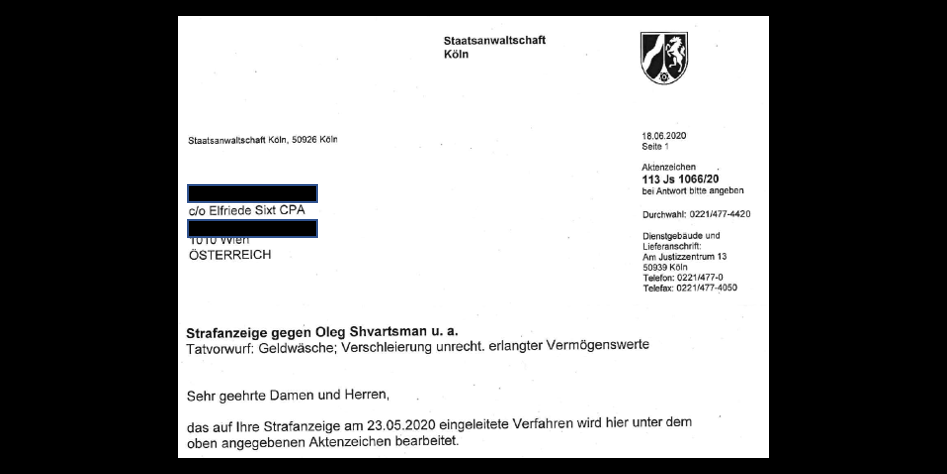 StA Koeln Strafanzeige B2G German Prosecutors confirm probe into B2G