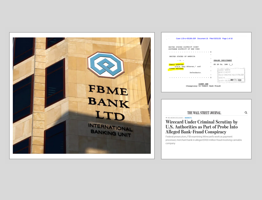 WSJ Forensic News with FBME Bank Easz and Wirecard WSJ and Forensic News about Wirecard and FBME and Eaze schemes