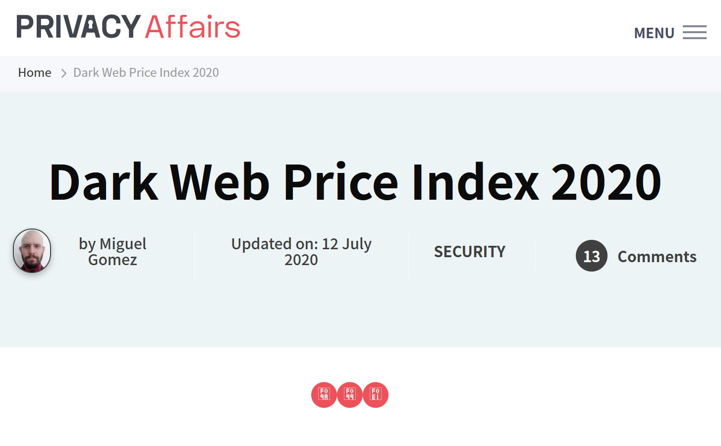 Dark Web Price Index Cybercrime economy and the Dark Web Price Index