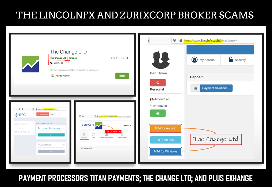 LincolnFX and ZurixCorp FI LincolnFX and ZurixCorp broker scams and facilitating payment processors
