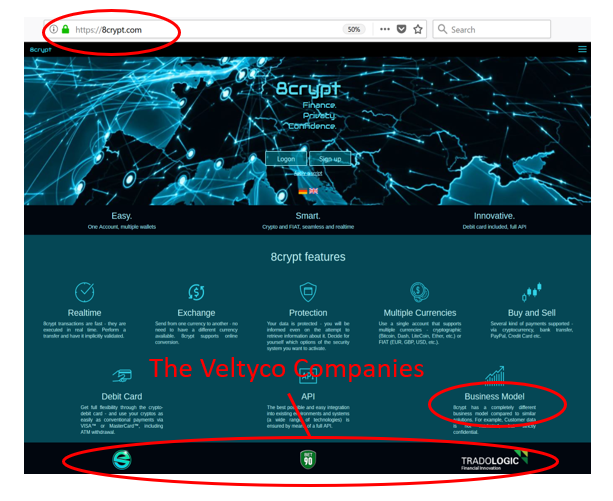Joachim Kalcher and his 8crypt and Uwe Lenhoff and his Veltyco with Tradologic