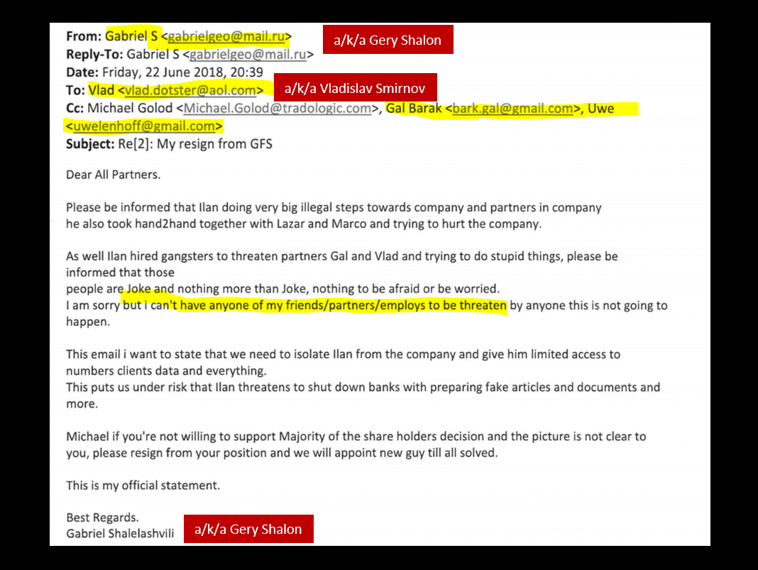 Gery Shalon Email Gery Shalon aka Gabriel Shalelashvili