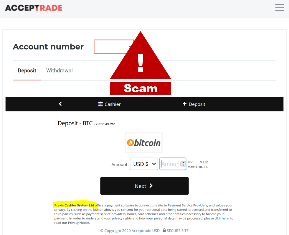 FCA warns aganst AccepTrade broker scam