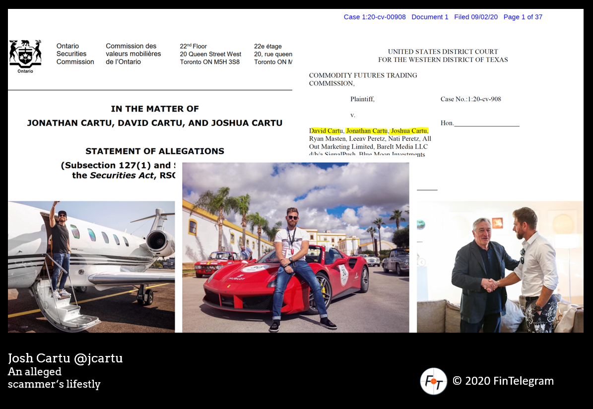 Josh Cartu and CFTC FI Josh Cartu with the Cartu Brothers and fraud complaints