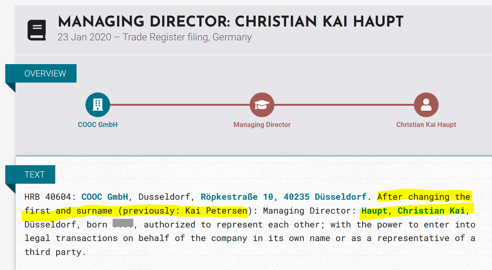 Kai Petersen aka Christian Haupt Kai Christian Petersen becomes Christian Kai Haupt