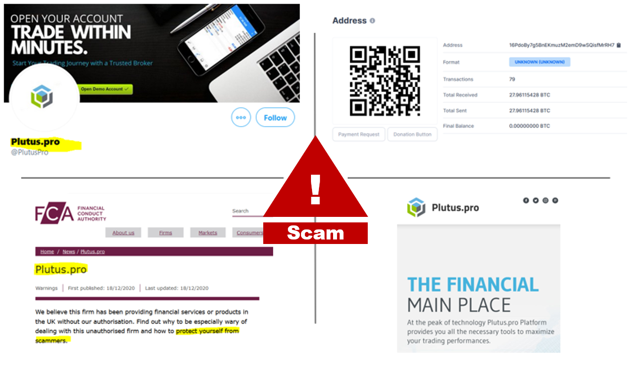 FCA warns against Plutus Broker Scam