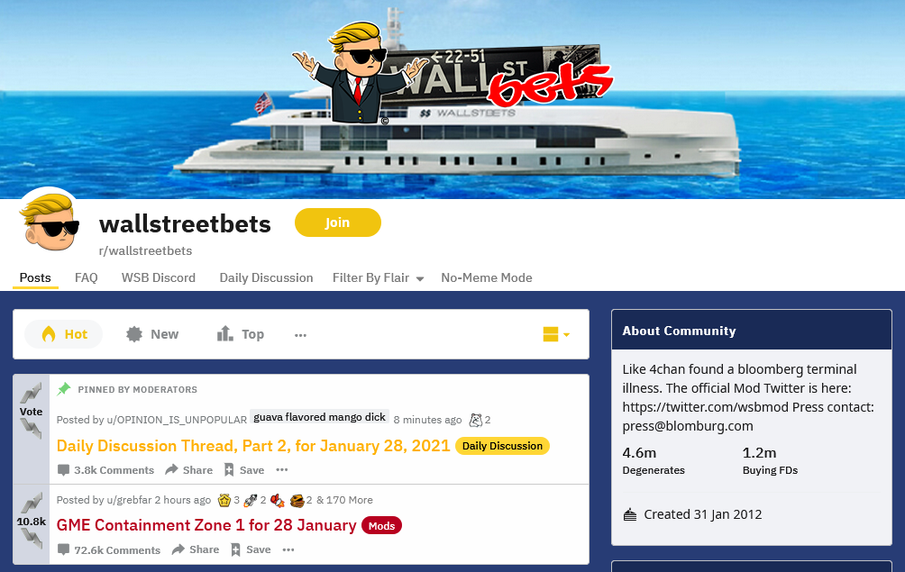 WallStreetBets Reddit Traders