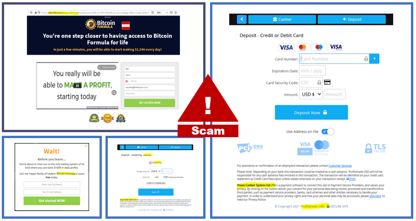 Bitcoin Formula ProfitsTrade scam fi Bitcoin Formula and ProfitsTrade scams