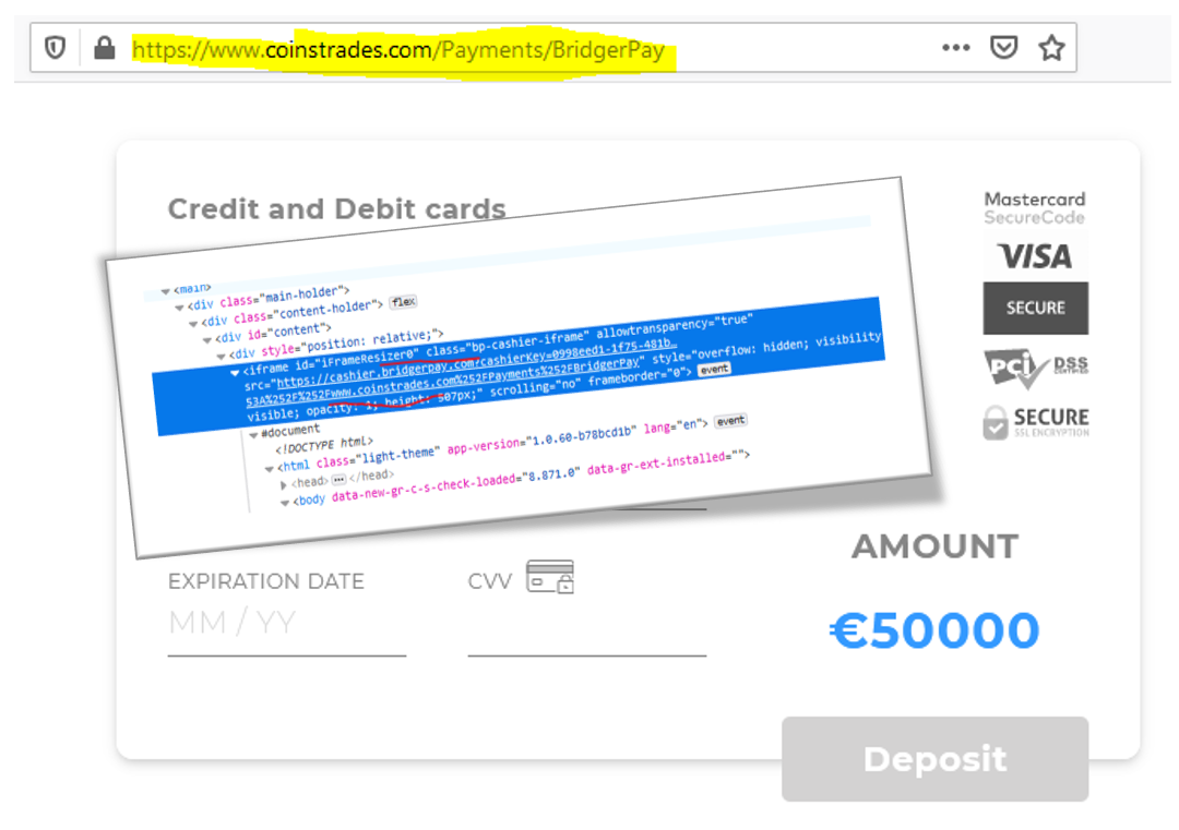 illegal broker CoinsTrades facilitated by BridgerPay