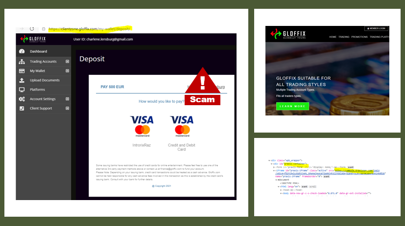 Investor Warning Gloffix Scam with Praxis Cashier