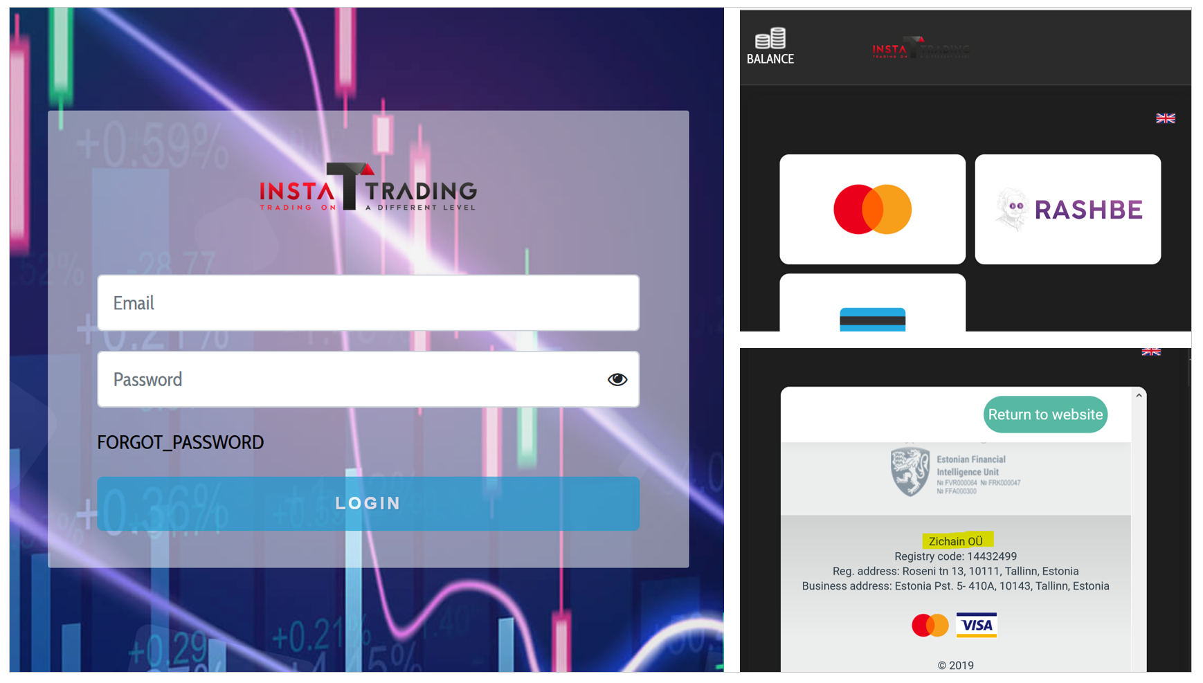 Insta Trading Scam FI Insta Trading scam with BridgerPay and Zichain