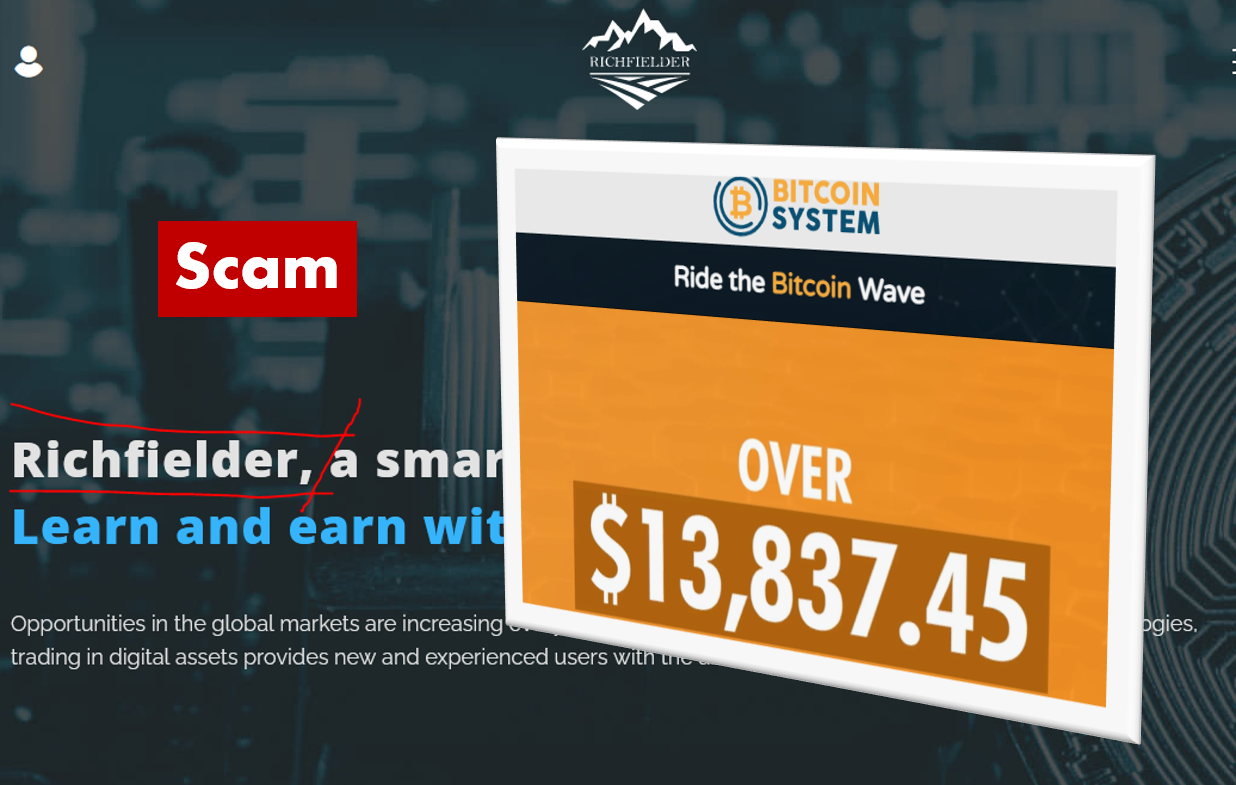 SecureWealthyGains Bitcoin System Richfielder Secure Wealthy Gains with Bitcoin System affiliate scam introducting broker scam Richfielder