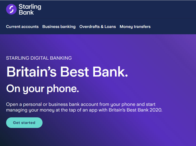 Starling Bank website Starling Bank is the new UK unicorn