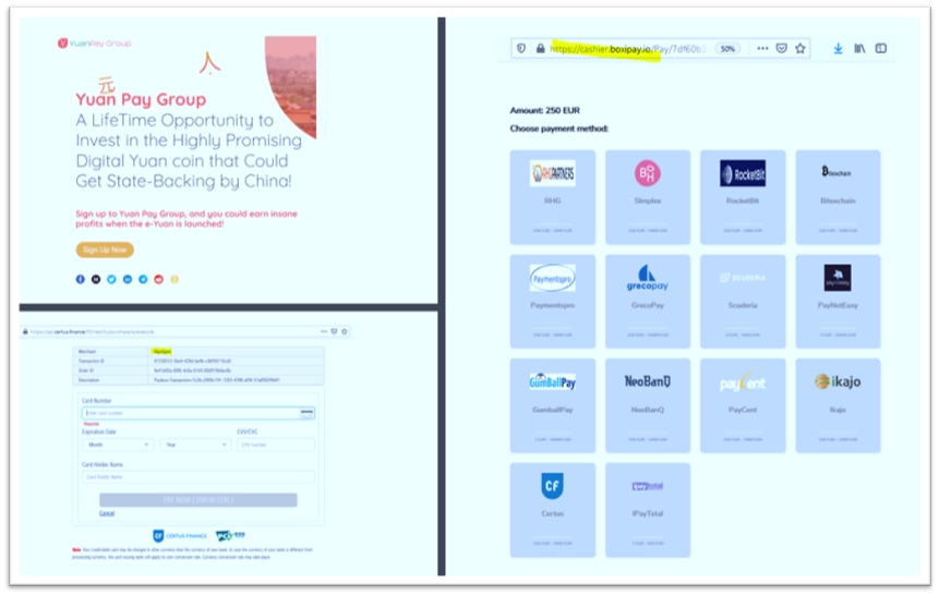 AlgofGain and AGKapital scams with their payment facilitators