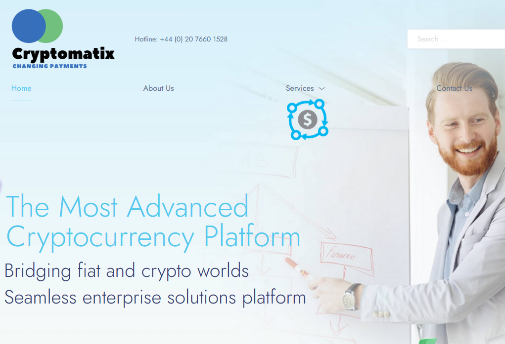 CryptoMatix Website iPayTotal launches CryptoMatix crypto payment platform