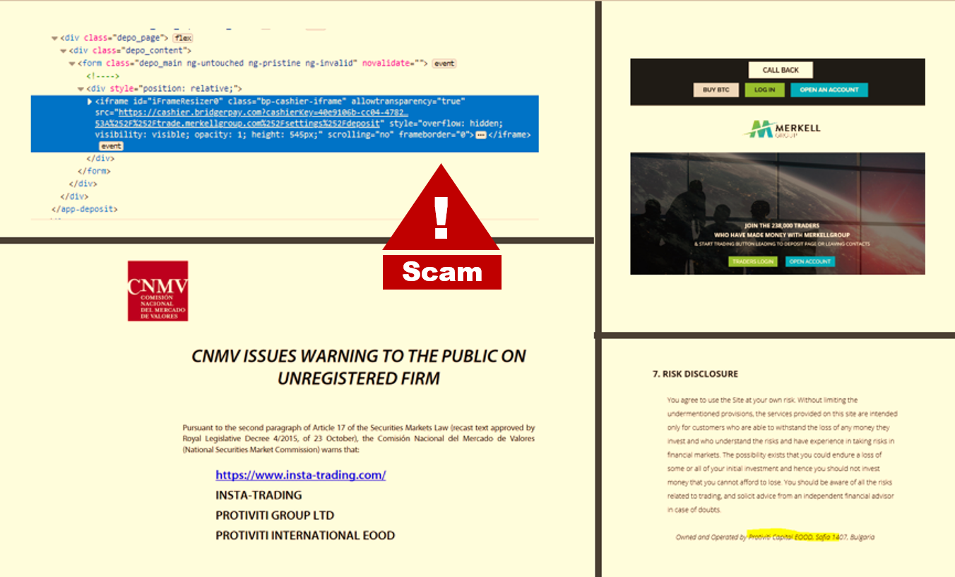 Merkell Group FI broker scam Merkell Group facilitated by BridgerPay