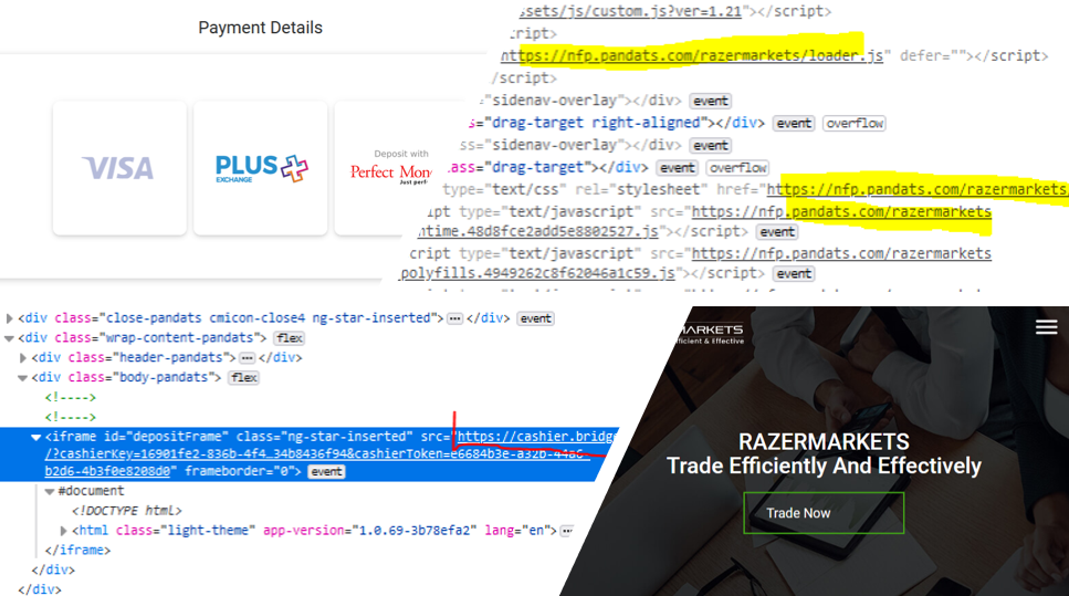 Razer Markets FI Investor Warning RazerMarkets facilitated by PandaTS and BridgerPay