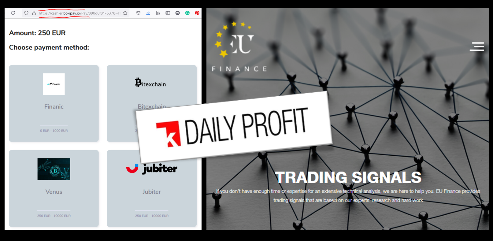 EUFinance scam FI Investor warning EU Finance broker scam