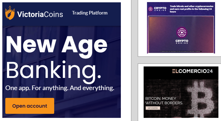El Comercio Victoria Coins FI Investor Warning Victoria Coins and El Comercio24 facilitated by Crypto Engine fraud campaign