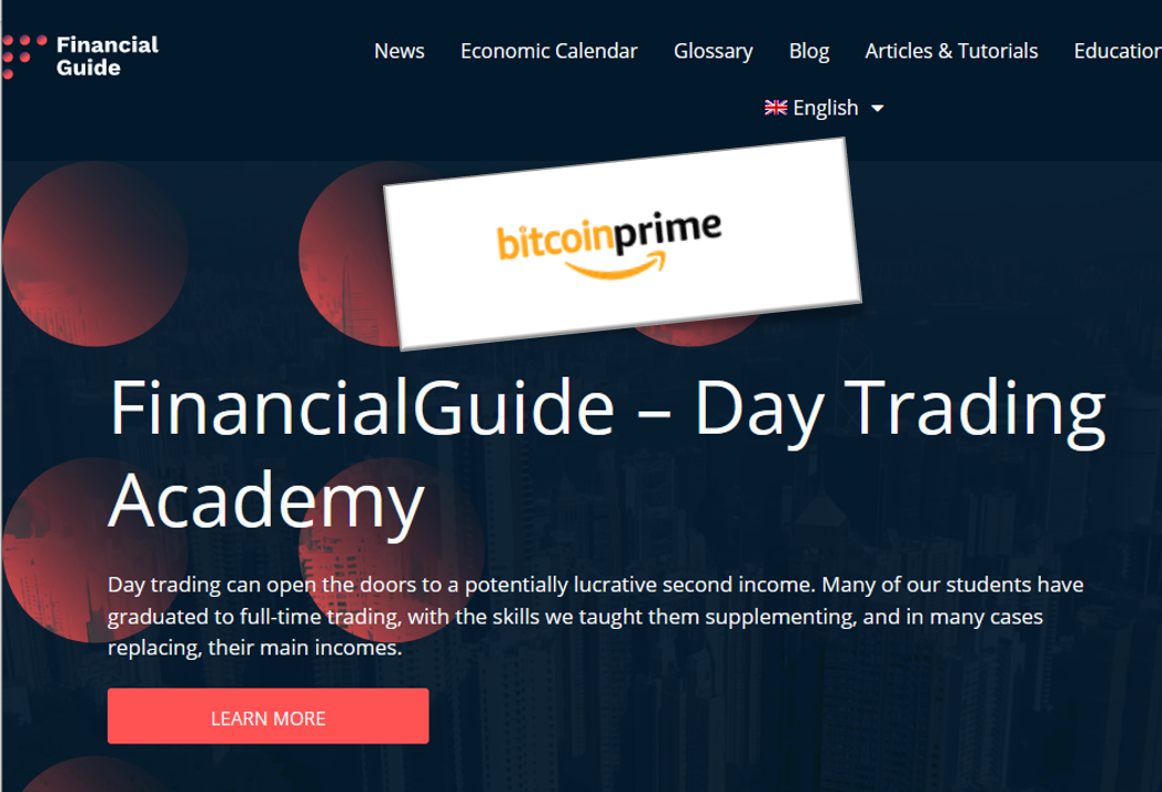 FinancialGuide Bitcoin Prime Financail Guide trading academy scam promoted by Bitcoin Prime campaign