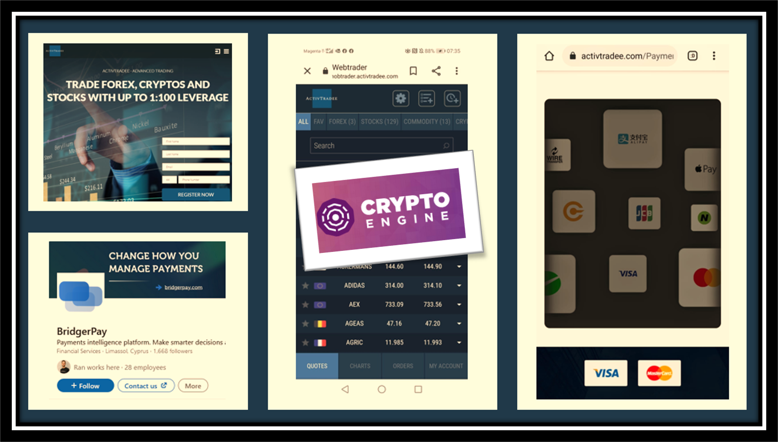 ActivTradee FI ActivTradee scam facilitated by BridgerPay and CryptoEngine fraud campaign
