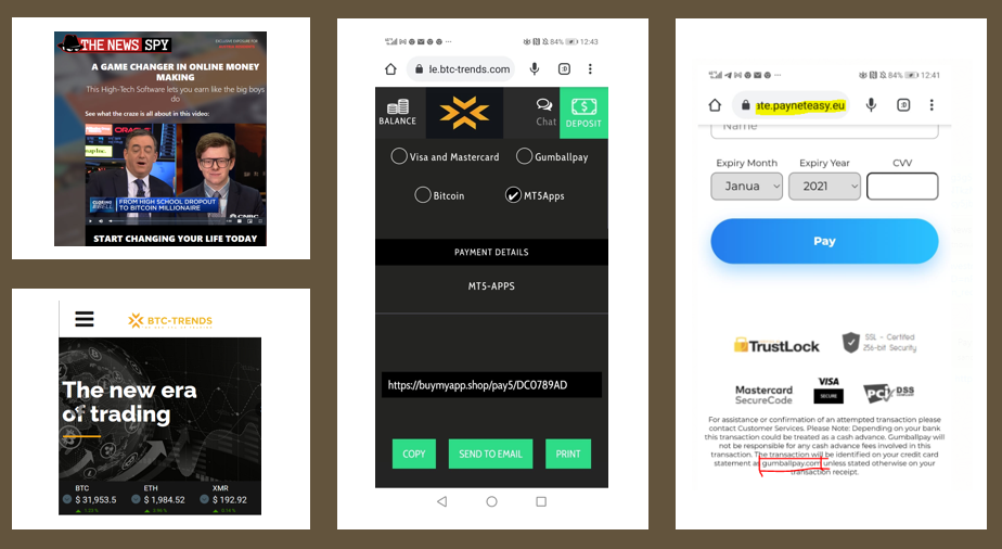 BTC Trends FI BTC Trends broker scam facilitated by The News Spy fraud campaign