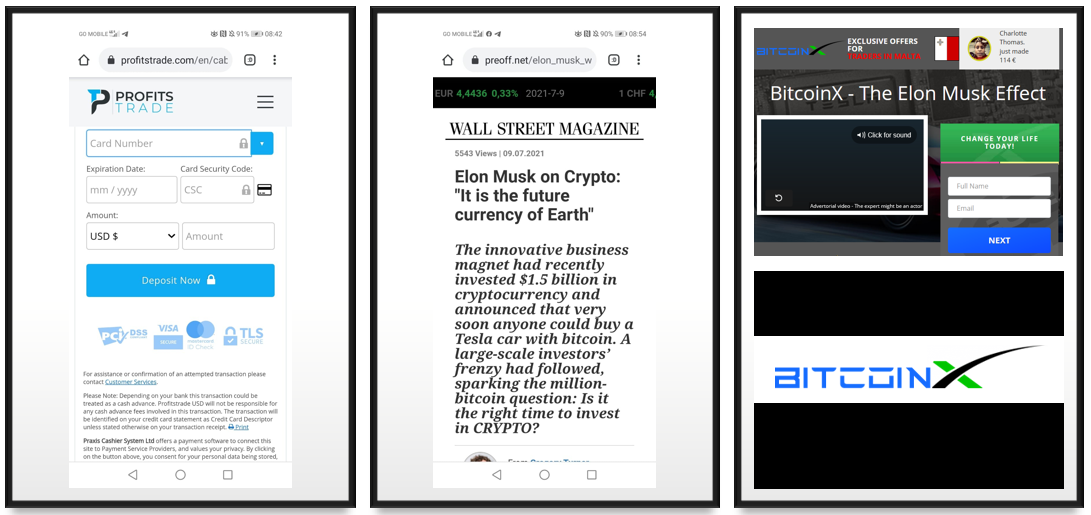 BitcoinX ProfitsTrade BitcoinX fraud campaign promotes ProfitsTrade scam