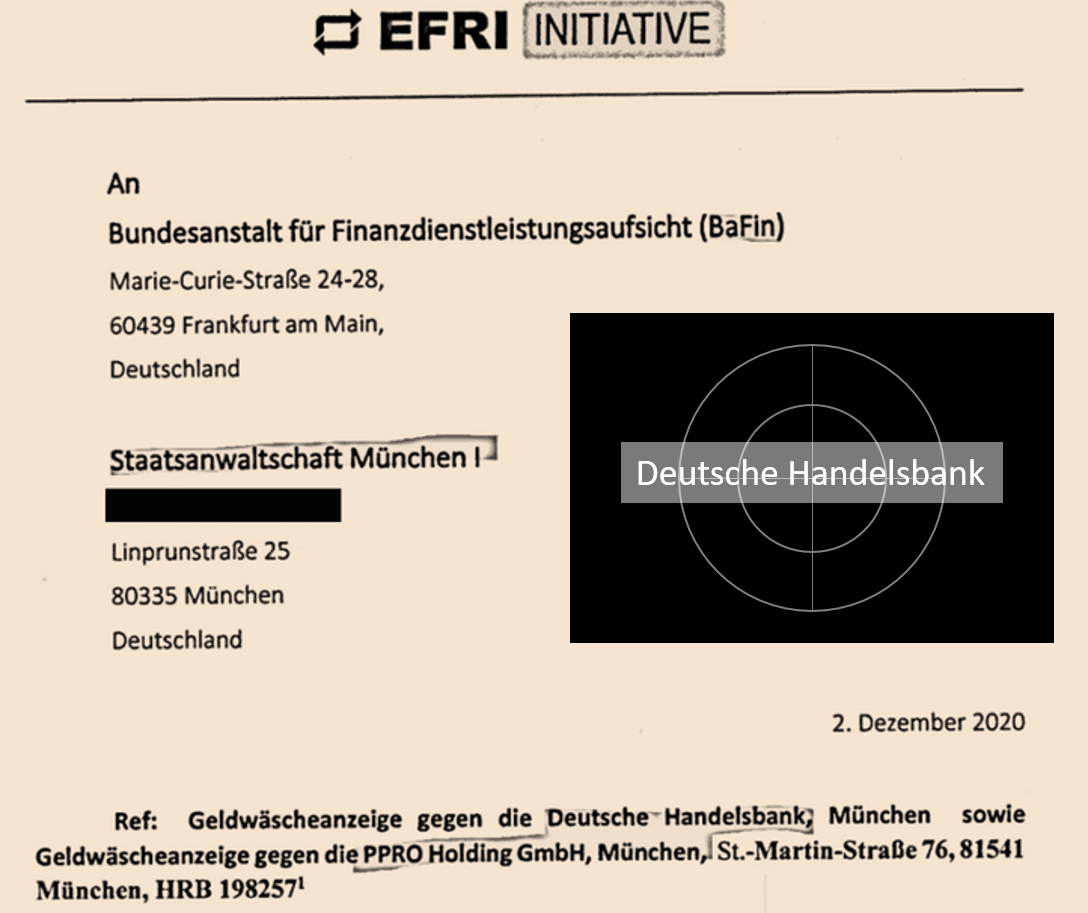 Deutsche Handelsbank FI Deutsche Handelsbank allegedly terminates dirty payment business