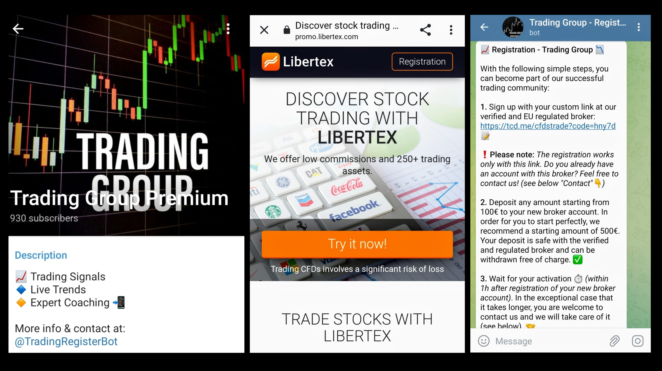 Libertex CySEC broker and Telegram boiler room