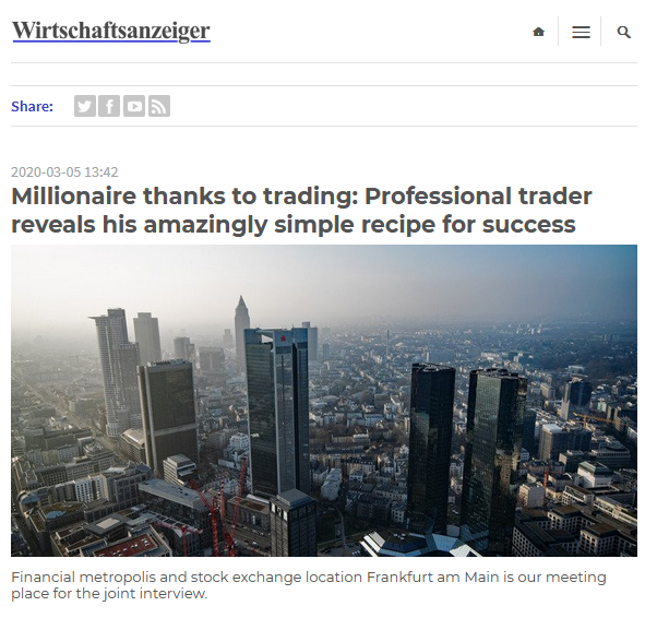 Fake article promoting Libertex in Wirtschaftsanzeiger