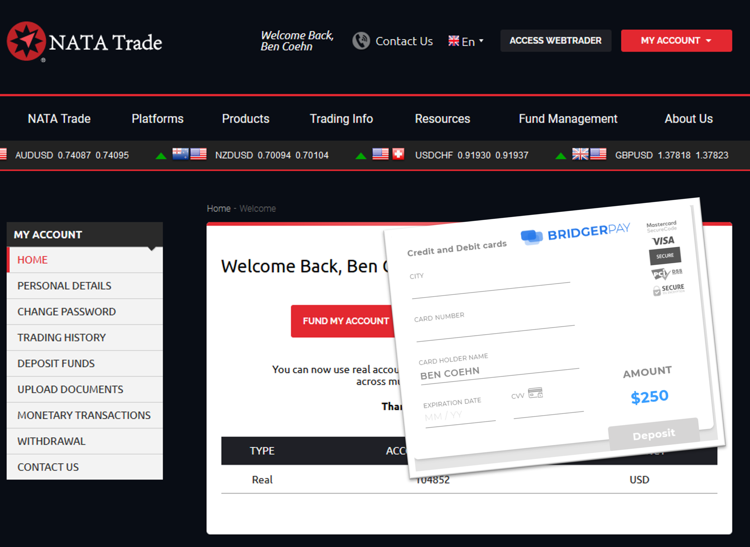 NATA Trade BridgerPay FI BridgerPay facilitates NATA Trade