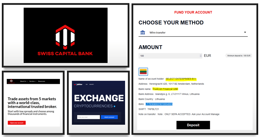 Swiss Capital Bank FI investor warning against Swiss Capital Bank broker scam