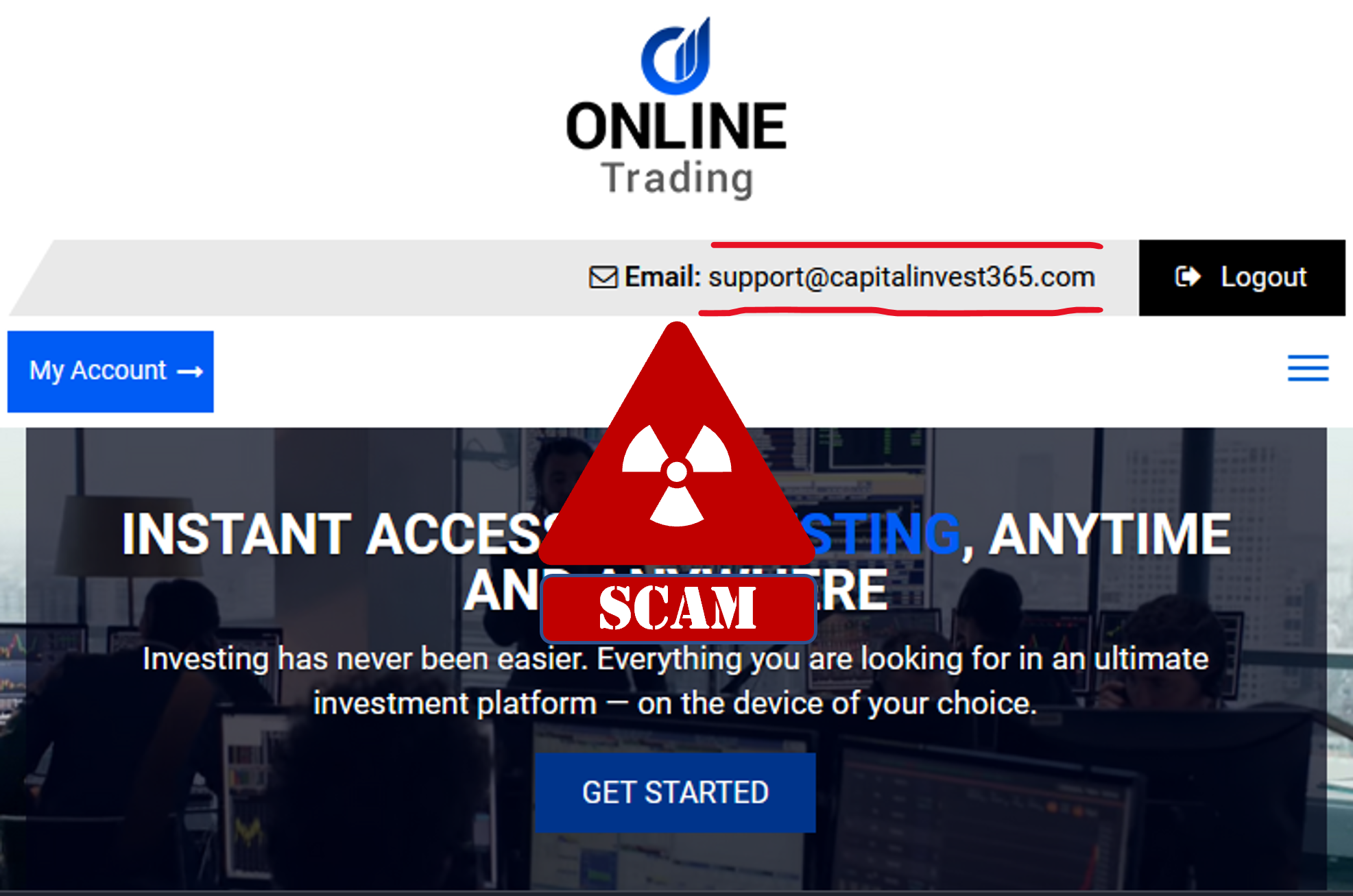 Online Trading FI FCA warns against Online Trading broker scam related to CapitalInvest365