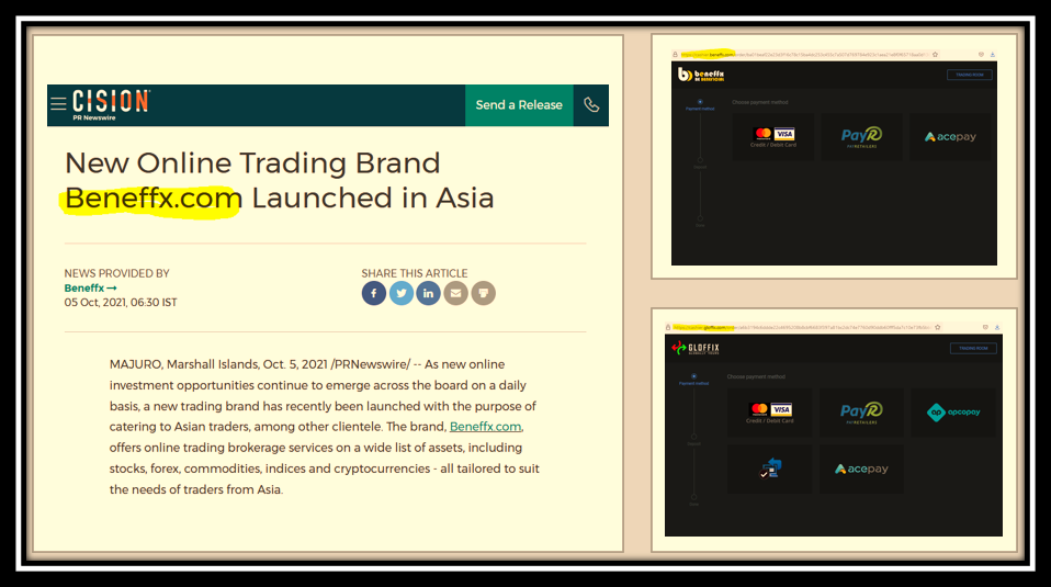 Benefx gloffix fi warning against BeneFX and Gloffix broker scam