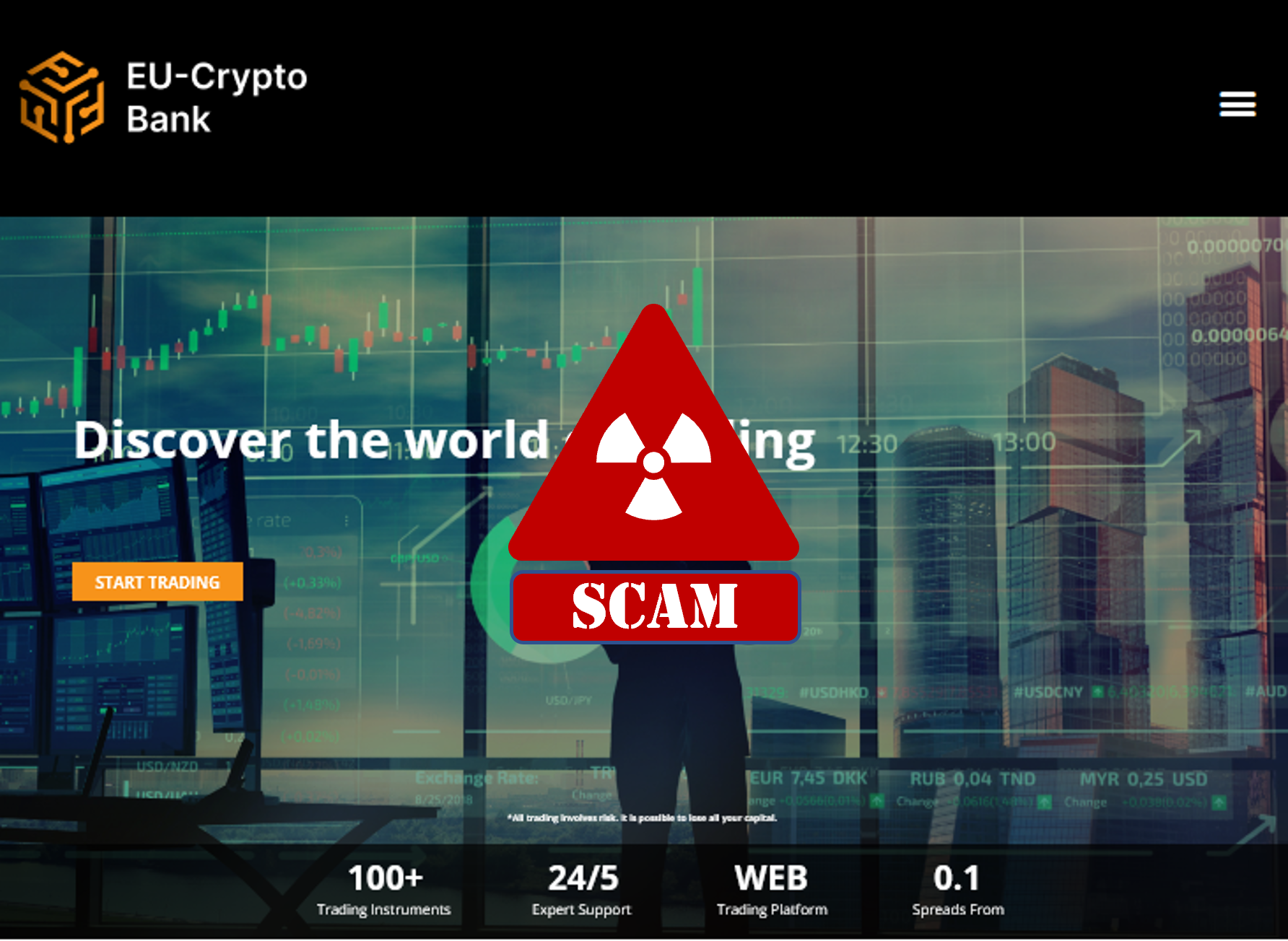 EU Crypto Bank FI investor warning EU Crypto Bank broker scam