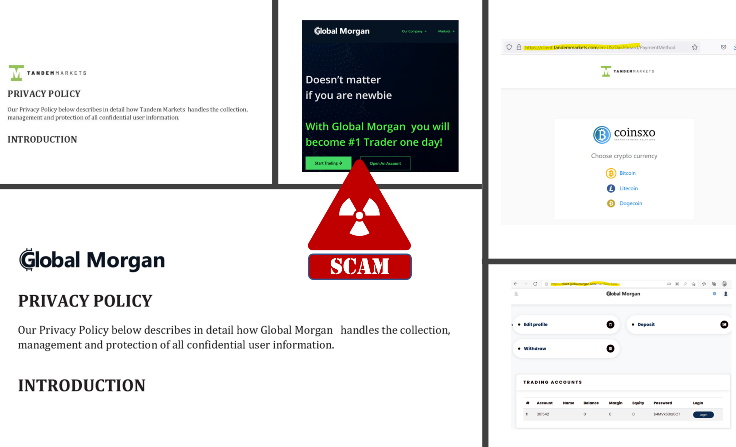 Global Morgan Tandem Markets Investor warning against Global Morgan and Tandem Markets broker scams