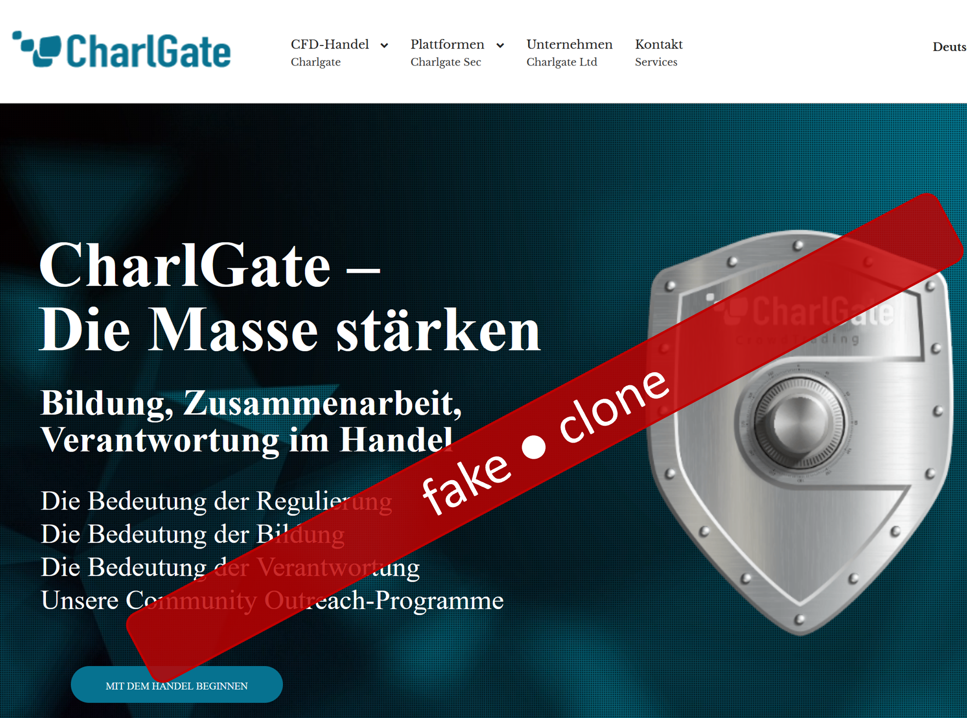 CharlGate Clone FI warning against CharlGate clone of CYSEC CIF