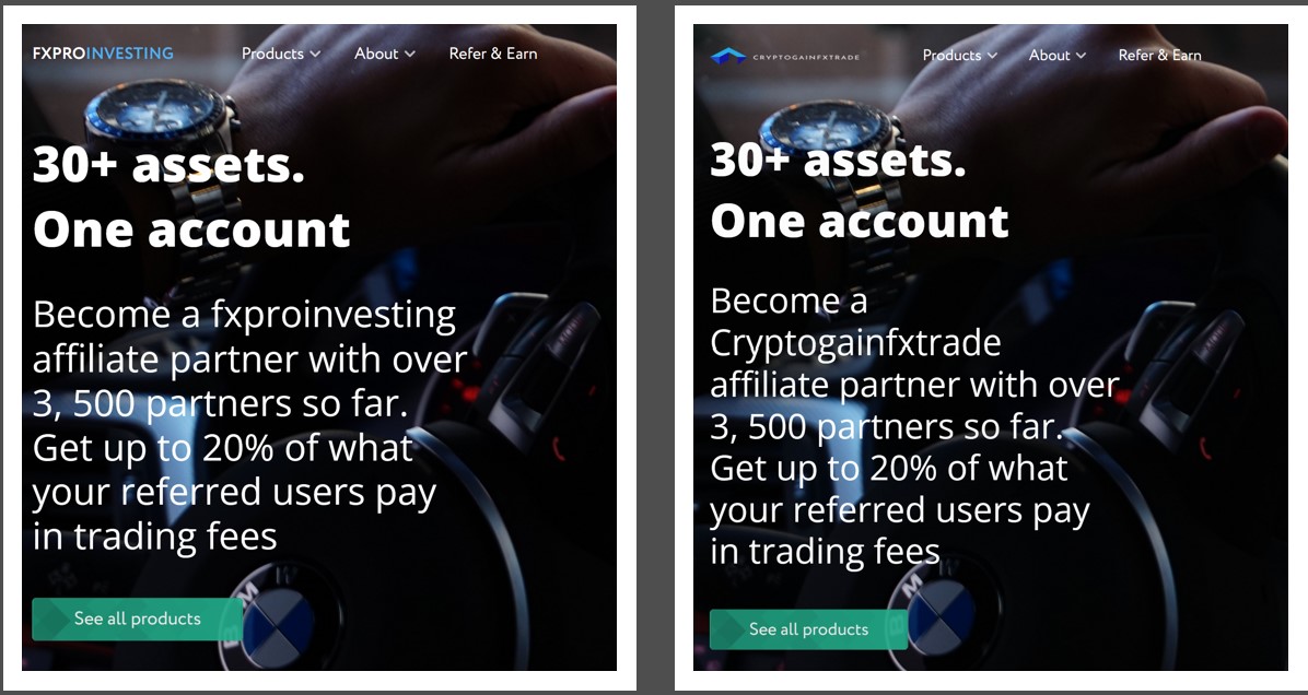 Investor warning against FXProInvesting and CryptoGainFXTrade