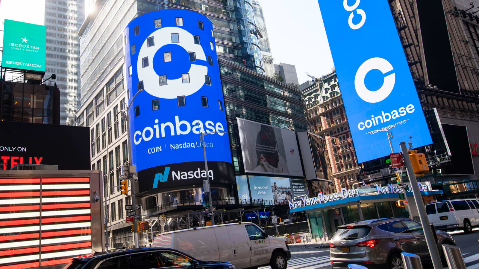 Coinbase Times Square Coinbase and its conflict of interest in listing of new tokens for trading