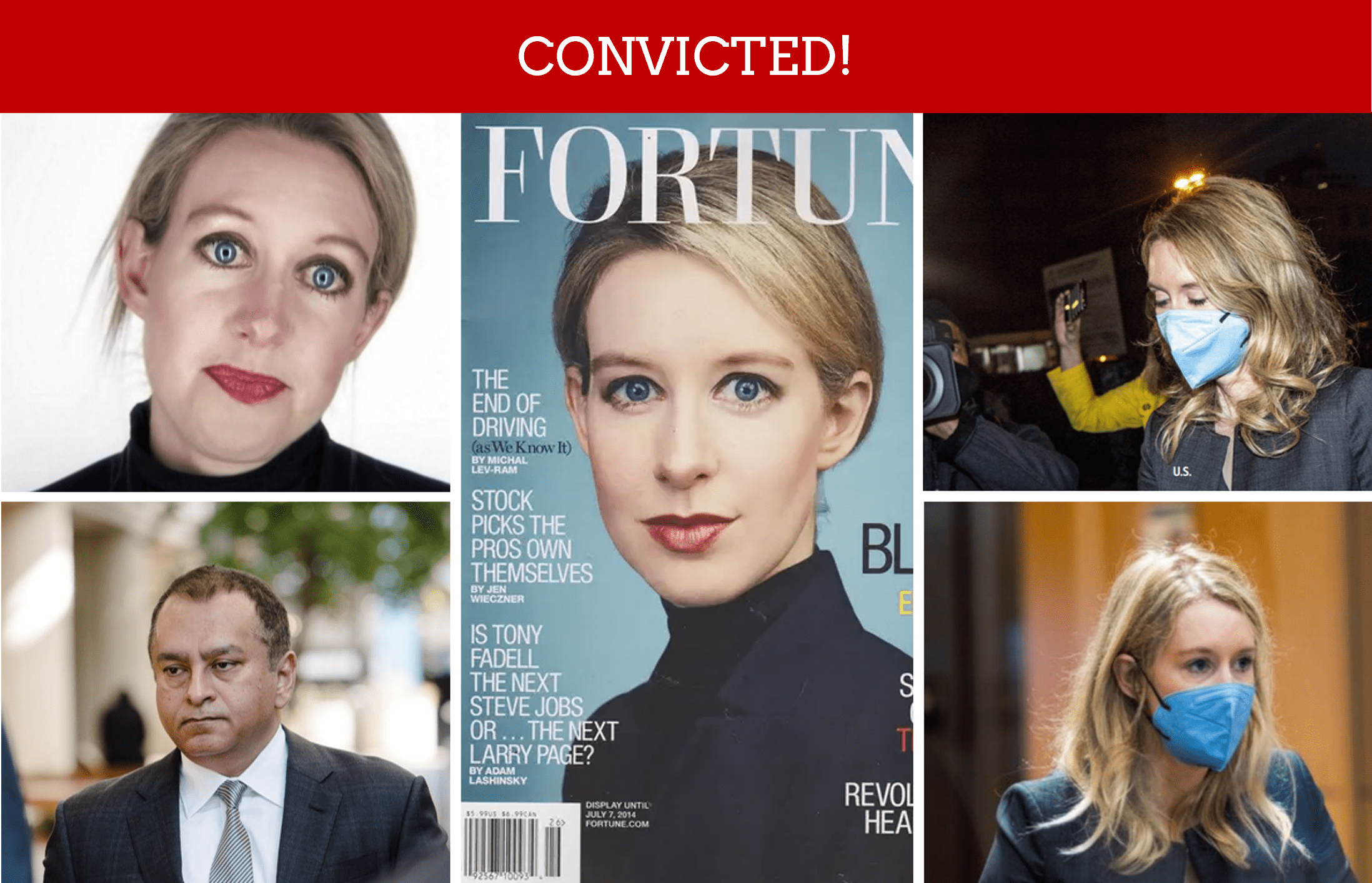 Elizabeth Holmes convicted Theranos founder Elizabeth Holmes guilty of investment fraud