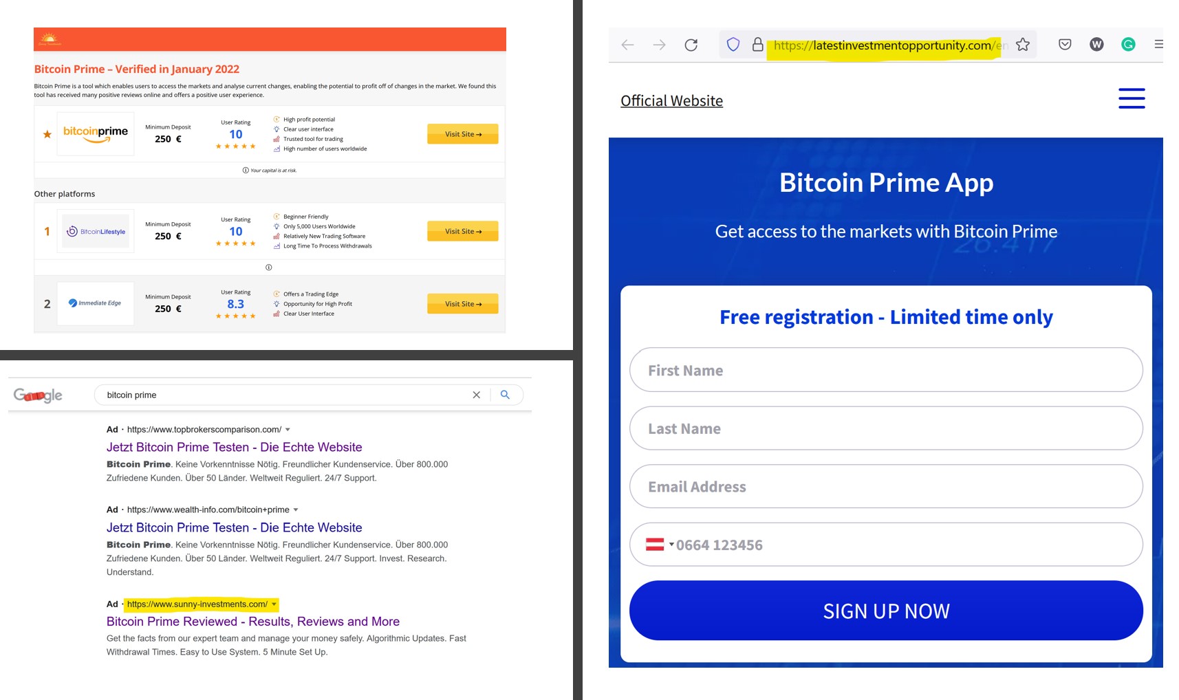 Google Sunny Investments FI Google promotes scam site Sunny Investments